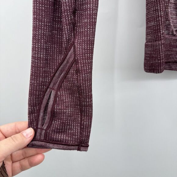 Lululemon Swiftly Wool Pullover II Size 10/12 L Dark Adobe / White Long Sleeve * - Picture 3 of 10
